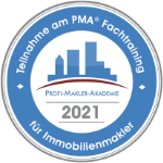 Immobilienmakler PMA 2021 - Zertifikat für Weiland Immobilien Bremen