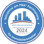 Immobilienmakler PMA 2023 - Zertifikat für Weiland Immobilien Bremen